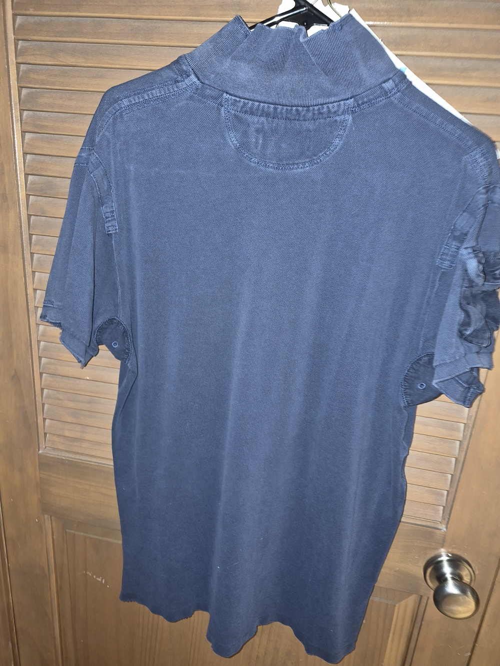 Ralph Lauren Navy Polo Shirt with Red Topstitch